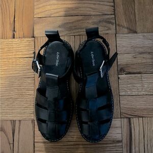 Fisherman style sandals- worn twice. Very mild wear.